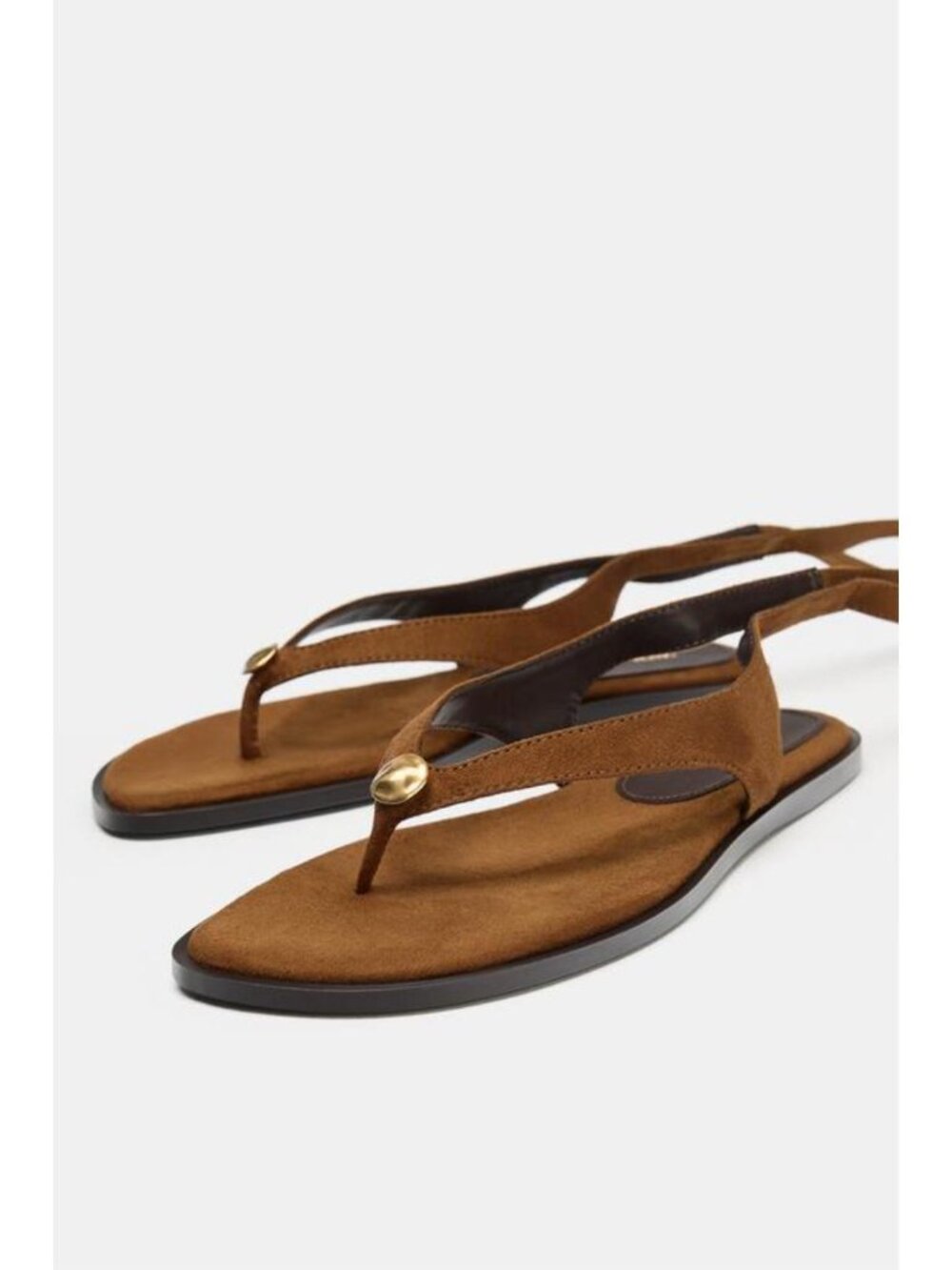 ZARA TIED FLAT SANDALS